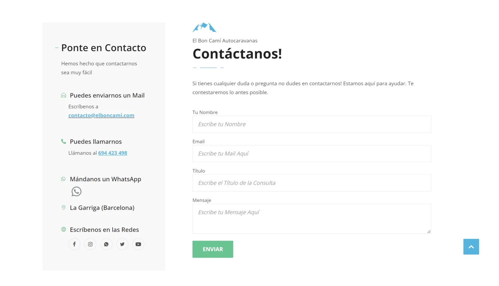 El Bon Camí account page screenshot